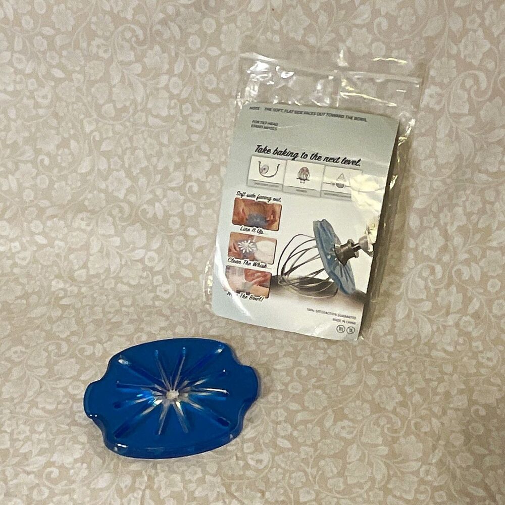 Blue Flexible Plastic Bowl Scraper Attachment for Stand Mixer Mixing Bowl